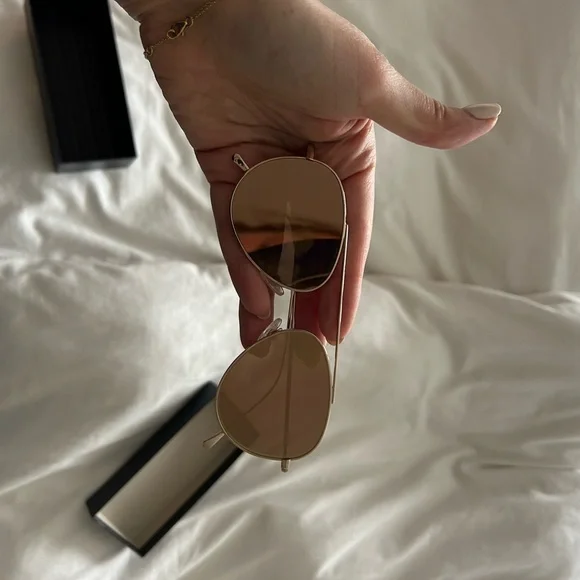 Gold Aviator Illesteva Sunglasses - Picture 2 of 4